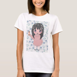 Camiseta animadora com flores