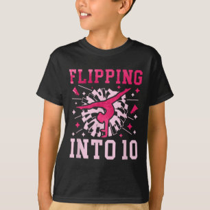Camiseta Animadora de 10 anos de idade fazendo aniversário 