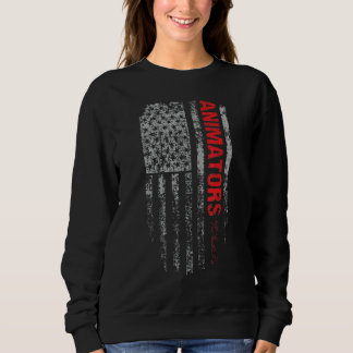 Camiseta Animadores Bandeira EUA Profissão Vintage Animador
