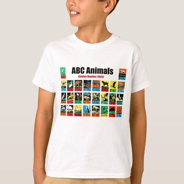 Camiseta Animais ABC, Charles Buckles (1923) (Frente)