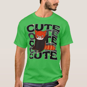 Camiseta Animais Adoráveis Cinto Vermelho Panda Preto