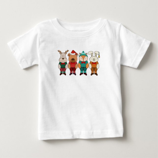 Camiseta Animais adoráveis prontos para o inverno (Frente)
