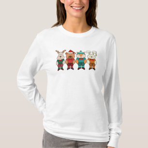 Camiseta Animais adoráveis prontos para o inverno