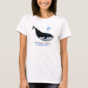 Camiseta Animais ameaçados - Baleia Azul Legal - Oceanos