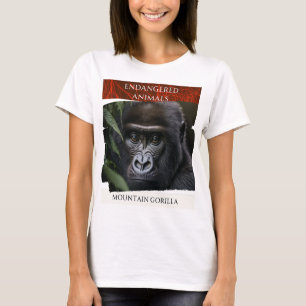 Camiseta Animais Ameaçados - Gorila de Montanha