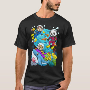 Camiseta Animais Aquáticos Incríveis e Tema de Oceano para