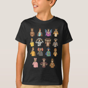 Camiseta Animais ASL Gesto de Mão Surda Perda de Audição Aw