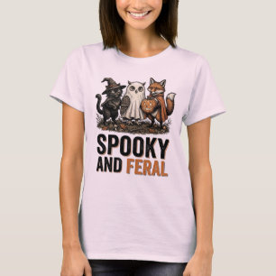 Camiseta Animais Assustadores e Ferozes da Floresta Vintage