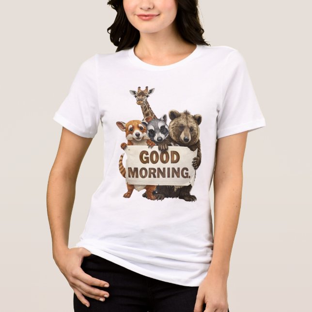 Camiseta Animais, Bom Dia, (Frente)