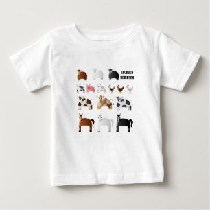 Camiseta Animais bonitos da jarda de fazenda