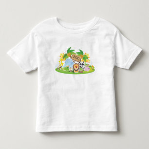 Camiseta Animais bonitos do jardim zoológico dos desenhos