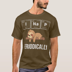 Camiseta Animais Bons Dormindo Mesa Periódica Engraçados