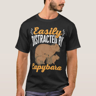 Camiseta Animais Capybara Pet facilmente distraído por Capy