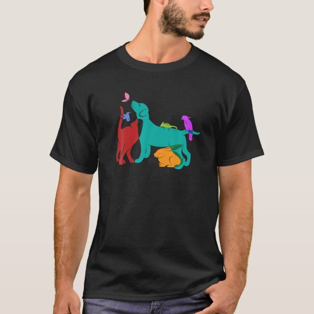 Camiseta Animais Coloridos (Frente)
