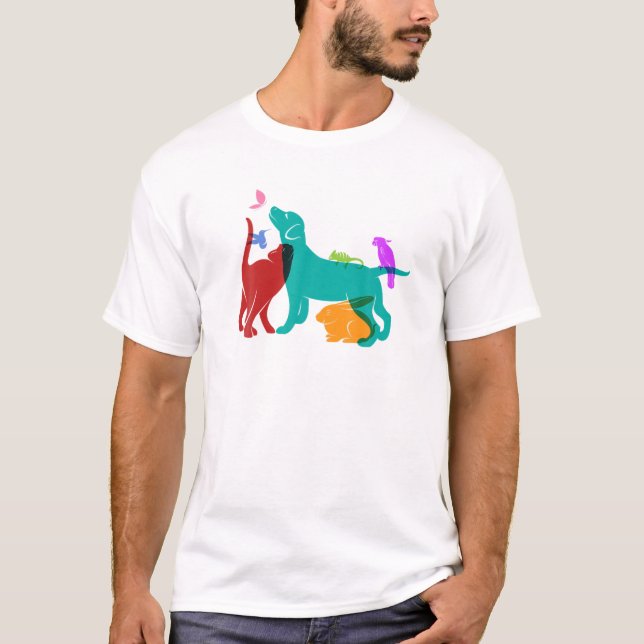 Camiseta Animais Coloridos (Frente)