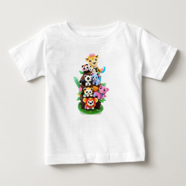 Camiseta Animais Coloridos Safari (Frente)