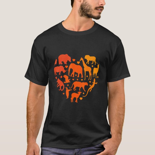 Camiseta Animais Como Coração (Frente)