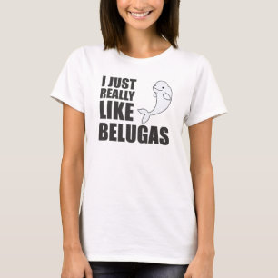 Camiseta Animais Curiosos De Baleia Beluga Para Crianças