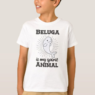Camiseta Animais Curiosos De Baleia Beluga Para Crianças