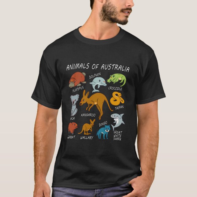 Camiseta Animais Da Austrália (Frente)
