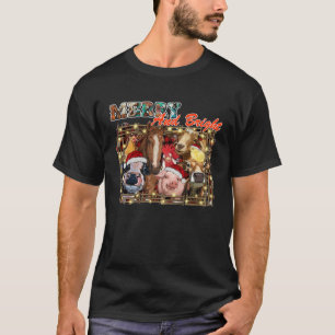Camiseta Animais da Fazenda Alegre e Brilhante Vaca Novilha