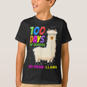 Camiseta Animais Da Fazenda Llama - 100 Dias Da Escola Sem 