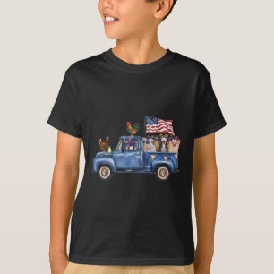 Camiseta Animais da Fazenda Vaca Suína Suína Galinha Fazend