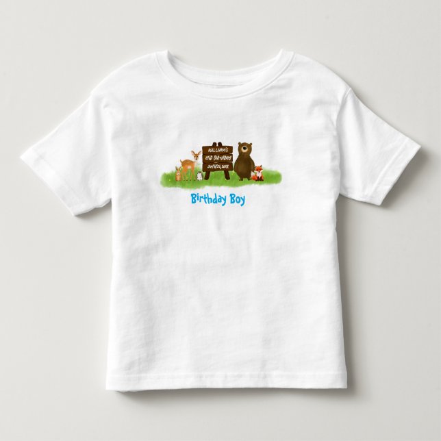 Camiseta Animais da Festa da Floresta Rústica Convidado de  (Frente)