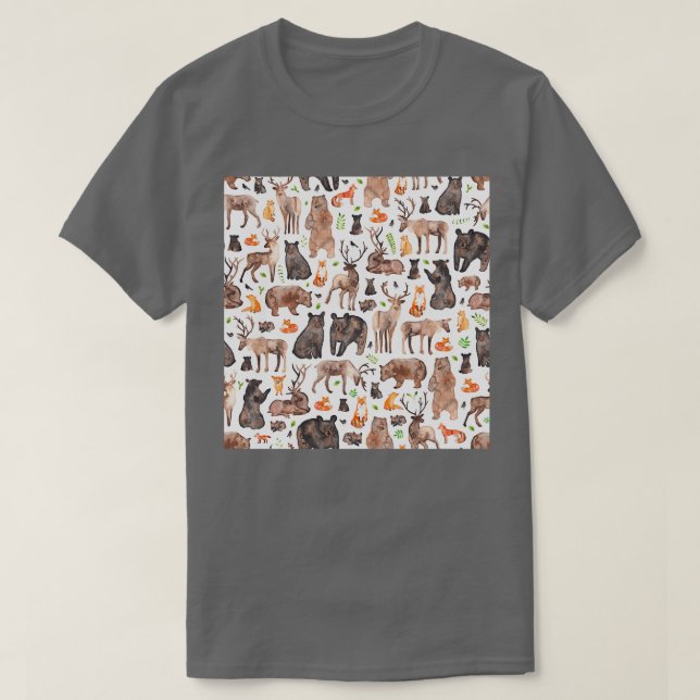 Camiseta Animais Da Floresta (Frente do Design)
