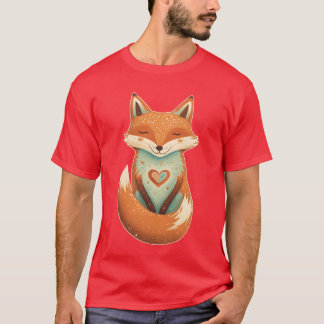 Camiseta animais da floresta amam coração natureza animal c
