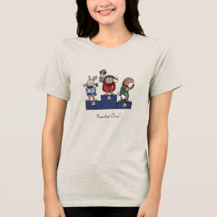 Camiseta Animais da Floresta Número Um! Arte do Pódio de Pr