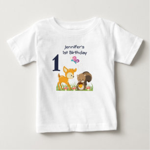Camiseta Animais da Floresta primeiro aniversario