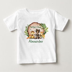 Camiseta Animais da Floresta Rústica Selvagem de Um primei