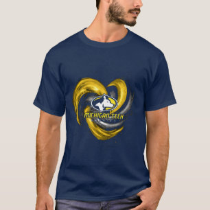 Camiseta animais da michigan tech coração husky vintage