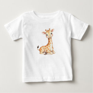 Camiseta Animais da Savana-Bebê Girafa