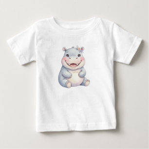 Camiseta Animais da Savana-Bebê Hipopótamo
