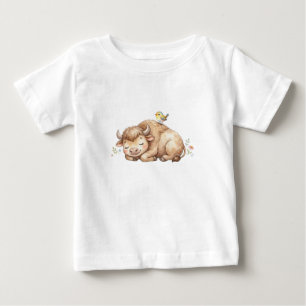 Camiseta Animais da Savana-Bisonte Bebê
