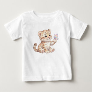 Camiseta Animais da Savana-Leopardo Bebê