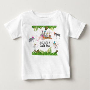 Camiseta Animais da Selva Engraçados e Bonitos na Festa Sel