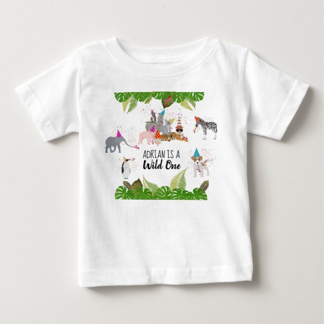 Camiseta Animais da Selva Engraçados e Bonitos na Festa Sel (Frente)