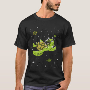 Camiseta Animais da tartaruga no espaço