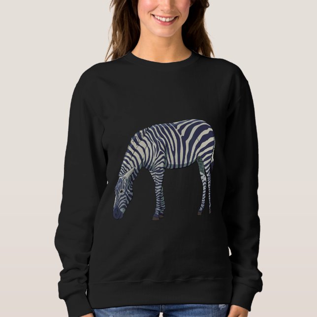 Camiseta Animais das Mulheres de Zebra Masculina (Frente)