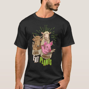 Camiseta Animais De Amor Comem Plantas Vegan