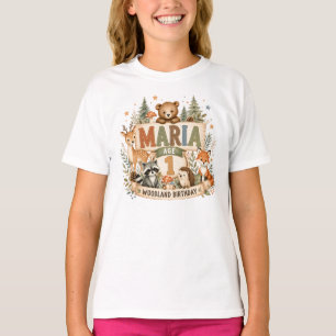Camiseta Animais de Aniversário Personalizados da Floresta 