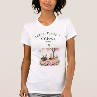 Camiseta Animais de Aniversário Personalizados para Criança