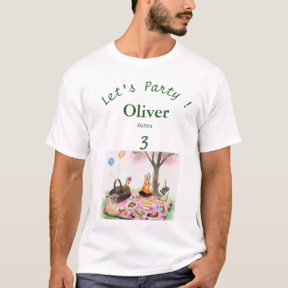 Camiseta Animais de Aniversário Personalizados para Criança
