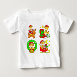 Camiseta Animais de Berçário Fofos Natal 2025