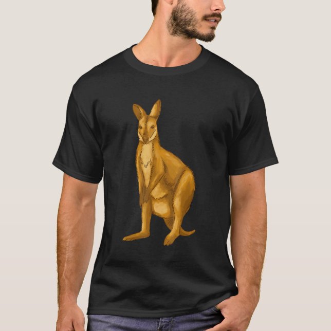 Camiseta Animais de caça de canguru, de uso masculino (Frente)