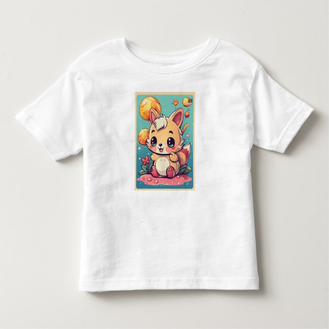 Camiseta Animais de Cartoon Bonitos e Engraçados (Frente)