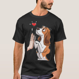 Camiseta Animais de Companhia Amor Coração Beagle Pata
